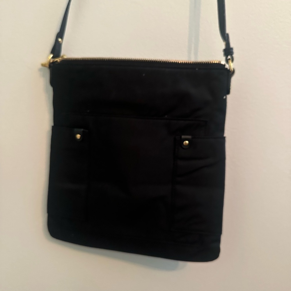 Marc Jacobs Black Crossbody Bag with Gold Details
